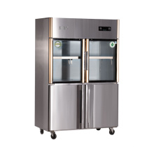 Four Doors Double Temperature Kitchen Refrigerator